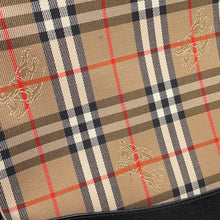 Load image into Gallery viewer, BURBERRY Check Shoulder Bag Brown/Black Canvas Leather
