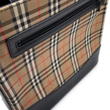 Load image into Gallery viewer, BURBERRY Check Shoulder Bag Brown/Black Canvas Leather

