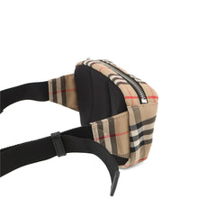 Load image into Gallery viewer, BURBERRY Checkered Crossbody Bag Beige8014420 Nylon
