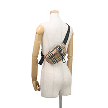 Load image into Gallery viewer, BURBERRY Checkered Crossbody Bag Beige8014420 Nylon
