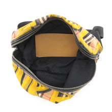 将图像加载到图库查看器中，BURBERRY SONNY Vintage Check Print Crossbody Bag Beige/Yellow/Black40742141 Nylon Leather Size Large
