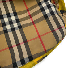 将图像加载到图库查看器中，BURBERRY SONNY Vintage Check Print Crossbody Bag Beige/Yellow/Black40742141 Nylon Leather Size Large
