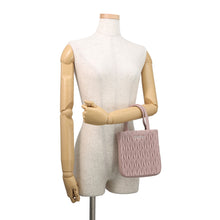 将图像加载到图库查看器中，MIUMIU Matelassé Crystal 2-way Handbag Pink5BA220 Leather
