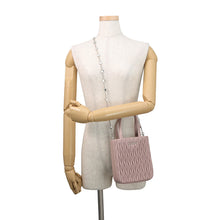 将图像加载到图库查看器中，MIUMIU Matelassé Crystal 2-way Handbag Pink5BA220 Leather
