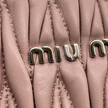 将图像加载到图库查看器中，MIUMIU Matelassé Crystal 2-way Handbag Pink5BA220 Leather
