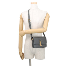 将图像加载到图库查看器中，SAINT LAURENT PARIS Solferino Satchel Shoulder Bag storm6343060SX0W1112 box leather Size Small
