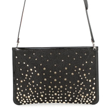 将图像加载到图库查看器中，Christian Louboutin Studded Shoulder Bag Black Patent Leather
