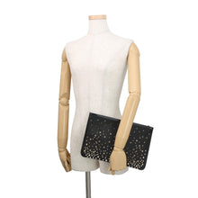将图像加载到图库查看器中，Christian Louboutin Studded Shoulder Bag Black Patent Leather
