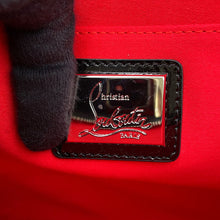 将图像加载到图库查看器中，Christian Louboutin Studded Shoulder Bag Black Patent Leather
