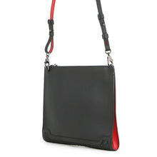 Load image into Gallery viewer, Christian Louboutin Sky Pouch Shoulder Bag Black/Red Sequins Leather
