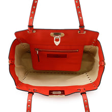 Load image into Gallery viewer, Valentino Garavani Studded 2way Tote Bag Red Leather
