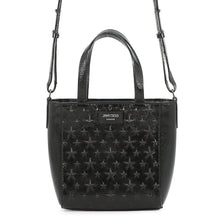 Load image into Gallery viewer, JIMMY CHOO Pegasus 2-way Tote Bag Black Patent Leather Size Mini
