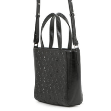 Load image into Gallery viewer, JIMMY CHOO Pegasus 2-way Tote Bag Black Patent Leather Size Mini
