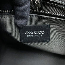 Load image into Gallery viewer, JIMMY CHOO Pegasus 2-way Tote Bag Black Patent Leather Size Mini
