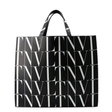 Load image into Gallery viewer, Valentino Garavani Logo Shopper Tote Bag Black/WhiteUY2B0963GTC Leather
