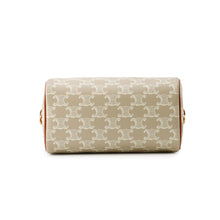将图像加载到图库查看器中，CELINE Triomphe 2-way Boston Bag Brown/Beige197582 PVC Leather
