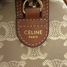 将图像加载到图库查看器中，CELINE Triomphe 2-way Boston Bag Brown/Beige197582 PVC Leather
