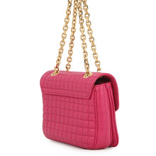 将图像加载到图库查看器中，CELINE C Chain Shoulder Bag Pink188403 Leather Size Small
