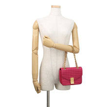 将图像加载到图库查看器中，CELINE C Chain Shoulder Bag Pink188403 Leather Size Small
