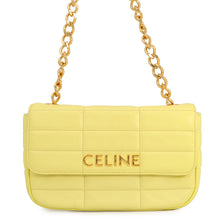 将图像加载到图库查看器中，CELINE Mono Chrome Chain Shoulder Bag Yellow111273EPZ Leather
