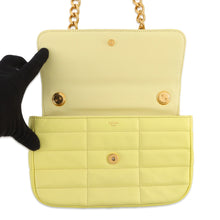 将图像加载到图库查看器中，CELINE Mono Chrome Chain Shoulder Bag Yellow111273EPZ Leather
