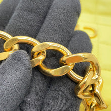 将图像加载到图库查看器中，CELINE Mono Chrome Chain Shoulder Bag Yellow111273EPZ Leather

