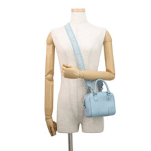 将图像加载到图库查看器中，LOEWE Amazona Shoulder Bag Dusty blueA039N21X01 Calf Leather Size 16
