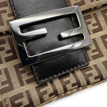 将图像加载到图库查看器中，FENDI Zucchino mamma bucket Beige/Brown8BK005 Canvas Leather Size Mini
