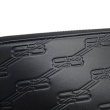 将图像加载到图库查看器中，BALENCIAGA BB Logo Clutch Bag Black717791 Leather
