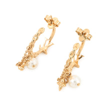 将图像加载到图库查看器中，LOUIS VUITTON Blooming Pearl Earrings GoldM02819 Metal
