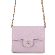 CHANEL Matelasse Chain wallet Light PinkAP0238 Caviar Leather
