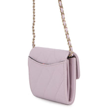 将图像加载到图库查看器中，CHANEL Matelasse Chain wallet Light PinkAP0238 Caviar Leather

