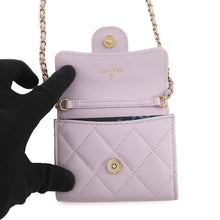 将图像加载到图库查看器中，CHANEL Matelasse Chain wallet Light PinkAP0238 Caviar Leather
