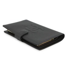 Load image into Gallery viewer, CHANEL CC Logo Kiss Lock Nagai Cloth BlackA13498 Caviar Leather
