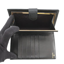 Load image into Gallery viewer, CHANEL CC Logo Kiss Lock Nagai Cloth BlackA13498 Caviar Leather
