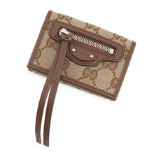将图像加载到图库查看器中，GUCCI The Hacker Compact Wallet Brown/Beige681708 Canvas/Leather
