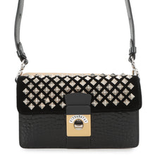 Load image into Gallery viewer, Maison Margiela Maison Margiela NewLock Horizontal Shoulder Bag Black/BeigeSB1WD0005P5019H1658 Leather Velour Canvas
