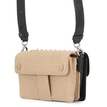 Load image into Gallery viewer, Maison Margiela Maison Margiela NewLock Horizontal Shoulder Bag Black/BeigeSB1WD0005P5019H1658 Leather Velour Canvas
