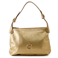 Load image into Gallery viewer, Ferragamo Gancini One Shoulder Bag Gold21B717 Leather

