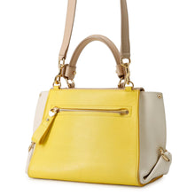 Load image into Gallery viewer, Ferragamo Sofia Gancini 2-way Bag Mimosa/White/Beige21D570 Calf Leather
