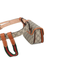 Load image into Gallery viewer, GUCCI Bamboo 1947 Waist Bag Beige/Brown681137 GG Supreme Leather Size Mini
