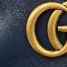 Load image into Gallery viewer, GUCCI GG Marmont Ghost Shoulder Bag Blue443499 Leather
