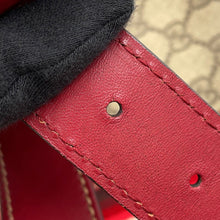 将图像加载到图库查看器中，GUCCI Shoulder Bag Beige/Red201732 GG Supreme Leather
