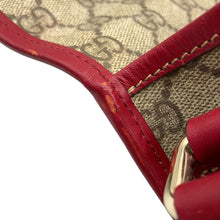 将图像加载到图库查看器中，GUCCI Shoulder Bag Beige/Red201732 GG Supreme Leather
