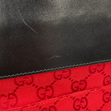 将图像加载到图库查看器中，GUCCI GG Canvas Shoulder Bag Red/Black0190348 GG Canvas Leather
