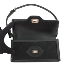 将图像加载到图库查看器中，GUCCI Luce Black790038 GG Canvas Leather Size Mini
