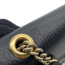 Load image into Gallery viewer, GUCCI Interlocking G ChainShoulder Bag Black510304 527620 Leather
