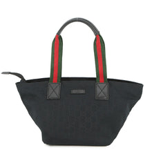 将图像加载到图库查看器中，GUCCI GG Canvas Handbag Black131228 214397 GG Canvas
