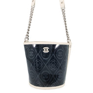 CHANEL Camellia CC Logo ChainShoulder Black/WhiteA57636 Plastics Leather