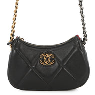 CHANEL CHANEL19 Matelasse SmallHobo Bag BlackAP3676 Lambskin